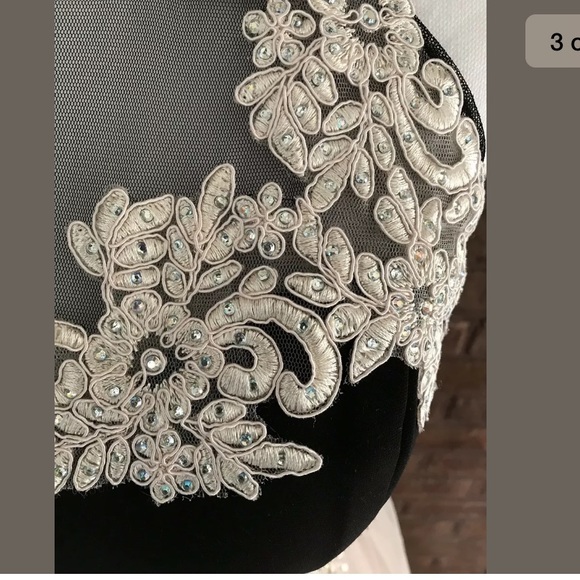 Blondie Nites Halter A-Line Formal Prom Dress - Picture 4 of 8